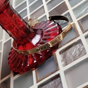 Vintage "Dream On" cuff bracelet